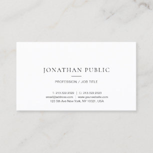 Elegantes einfaches Template Modernes Minimalistis Visitenkarte