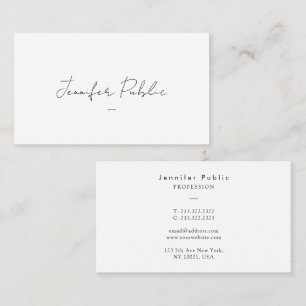 Elegantes, einfaches Template Typografie Script Visitenkarte