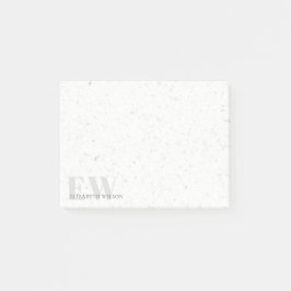 Elegantes Einfaches Terrazzo Steingrau Bezeichnung Post-it Klebezettel