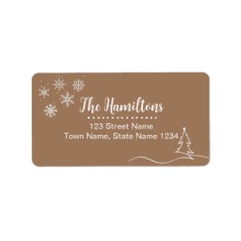 Elegantes einfaches Weihnachtsadressen-Label Adressaufkleber