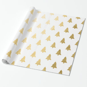 Elegantes, einfaches Weihnachtsbaummuster Geschenkpapier