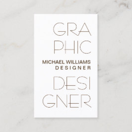 Elegantes Einfaches Weiß Professionelle grafische Visitenkarte