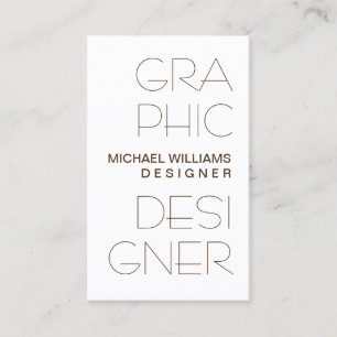 Elegantes Einfaches Weiß Professionelle grafische Visitenkarte