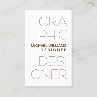 Elegantes Einfaches Weiß Professionelle grafische Visitenkarte