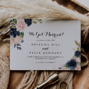 Elegantes Einfaches Winter-Floral-Kalligrafie Ankündigung