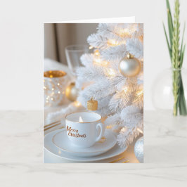 Elegantes Einstellen der Weihnachtskarte Karte