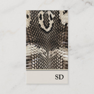 Elegantes einzigartiges Cobra-Schlangenleder-Druck Visitenkarte