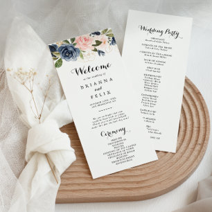 Elegantes einzigartiges Winter Floral Wedding Prog Programm