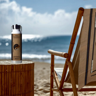 Elegantes einzigartiges Zen-Bambus-Yin-Yang-Symbol Trinkflasche