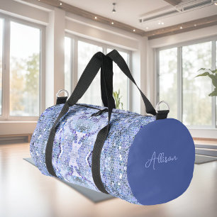 Elegantes eisblaues Mosaik, moderner Brauch Duffle Bag