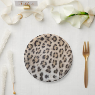 Elegantes, elegantes Leopardenmuster Pappteller