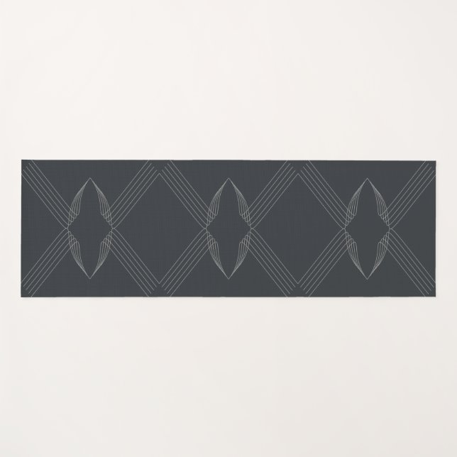Elegantes, elegantes, luxuriöses, einfaches Linien Yogamatte (Vorderseite (Horizontal))