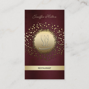 Elegantes, elegantes Restaurant/Catering Confetti  Visitenkarte