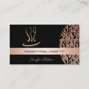 Elegantes, elegantes Restaurant/Catering-Damast Vi Visitenkarte