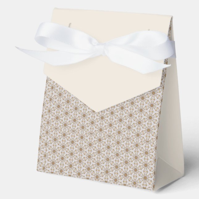 Elegantes Elfenbein und Gold Starlight Geschenkschachtel (Vorderseite)