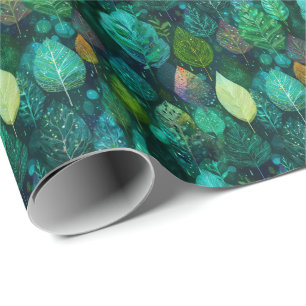 Elegantes Elfenblatt D&D Natur Geschenkpapier