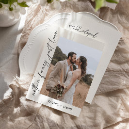 Elegantes Elopement Party Foto Hochzeitsempfang Einladung
