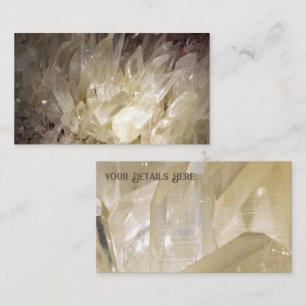 Elegantes Energy Graphic Clear Quarz Visitenkarte