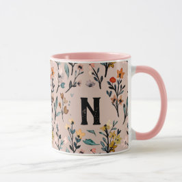 Elegantes erstes Feminine Floral Muster Pink mädch Tasse