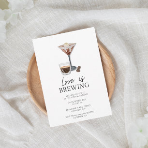 Elegantes Espresso-Martini-Brautparty Einladung