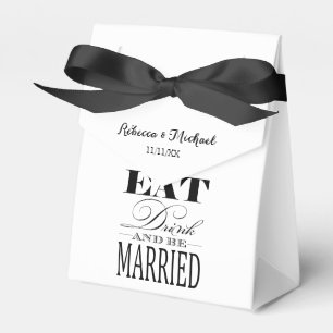 Elegantes Essen, Trinken und Verheiratet sein Geschenkschachtel