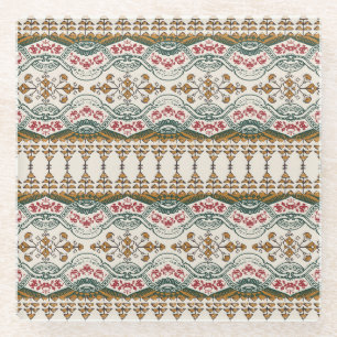Elegantes ethnisches florales Boho-Design Glasuntersetzer