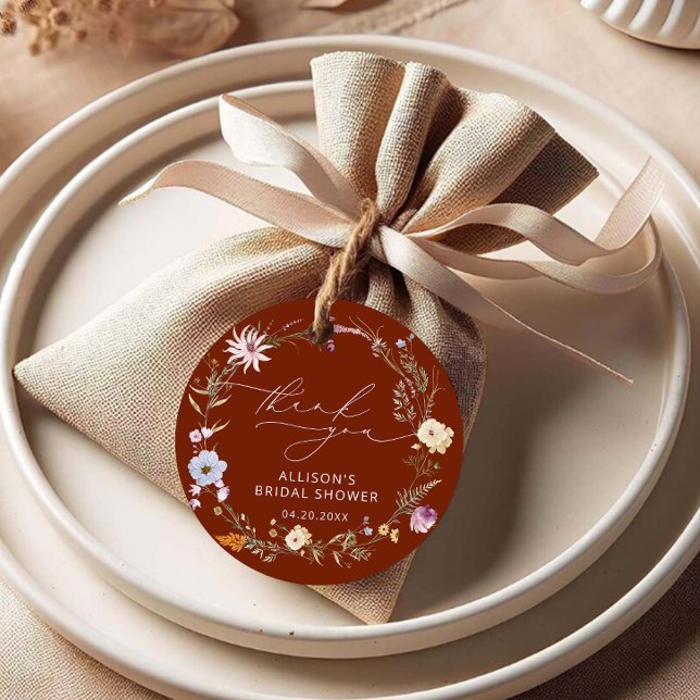 Élégantes étiquettes de remerciement pour une douc (Créateur téléchargé)