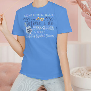 Elegantes Etwas Blaues Vor meinem Braut- Dusche- F Tri-Blend Shirt