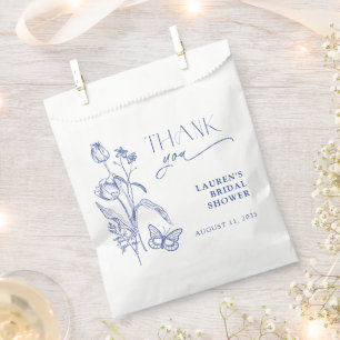 Elegantes Etwas Blue Danke Brautparty Geschenktütchen