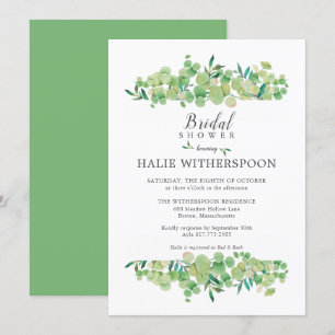 Elegantes Eucalyptus Foliage-Brautparty Einladung