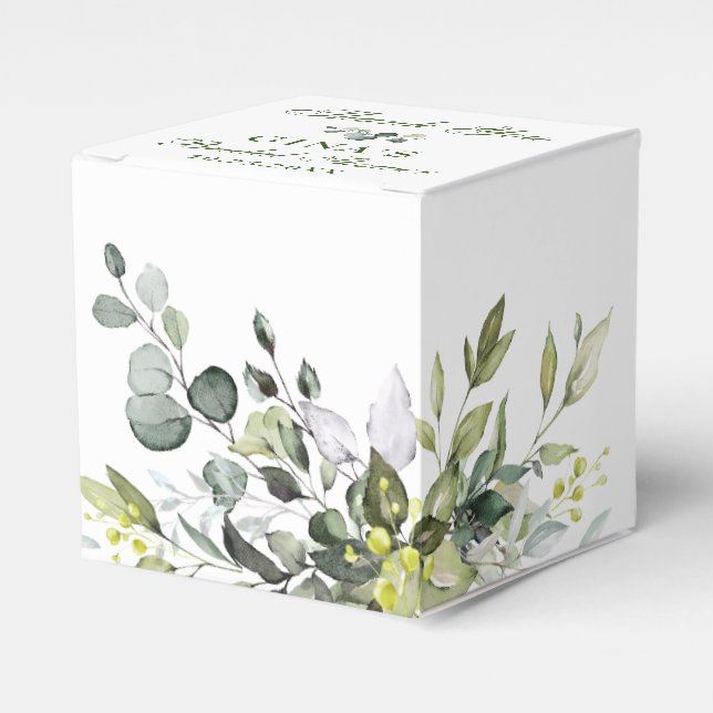 Elegantes Eucalyptus Watercolor-Brautparty Geschenkschachtel (Vorderseite)