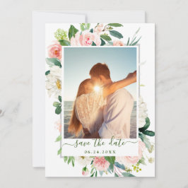 Elegantes Eukalyptus Blush Pink Blume Hochzeitsfes Save The Date