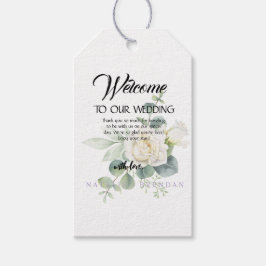 Elegantes Eukalyptus botanisches Foto Hochzeit im  Geschenkanhänger