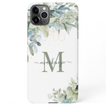 Elegantes Eukalyptus Botanisches Monogramm