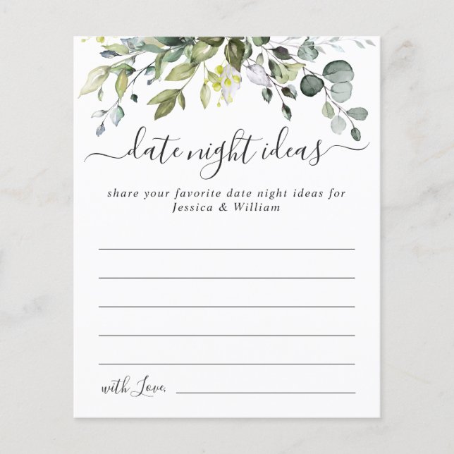 Elegantes Eukalyptus Brautparty Flyer (Vorne)