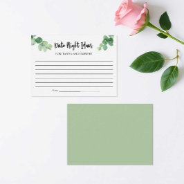 Elegantes Eukalyptus Brautparty Hinweiskarte