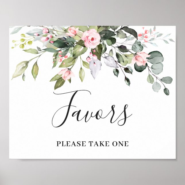 Elegantes Eukalyptus Favorit für Hochzeiten Poster (Vorne)