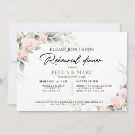 Elegantes Eukalyptus Probe Abendessen Einladung