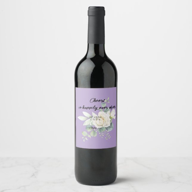 Elegantes Eukalyptus-Set für Lebensmittel und Getr Weinetikett (Vorderseite)