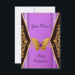 Elegantes Event-Party Lila Gold Butterfly Einladung<br><div class="desc">Mit diesem lila und goldenen Schmetterling-Einladung lassen Sie Ihre Feier glänzen. Mit einem luxuriösen Schmetterlingcenter, verzierten goldenen Wirbel und glitzernden Glitzer-Details ist dieses vielseitige Design perfekt für Geburtstage, Jubiläen, Quinceañeras, 16 . Geburtstag Party, Hochzeiten oder jede glamouröse Veranstaltung. Personalisieren Sie einfach Ihre Veranstaltungsdetails, um einen atemberaubenden Sake für Ihre Gäste...</div>
