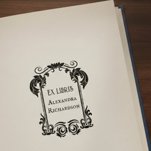Elegantes Ex Libris Gummistempel