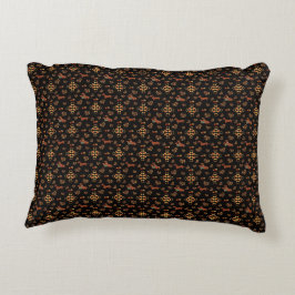 Elegantes Fall-Dackel-Muster: Herbstblüten Dekokissen