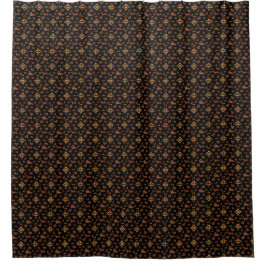 Elegantes Fall-Dackel-Muster: Herbstblüten Duschvorhang