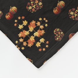 Elegantes Fall-Dackel-Muster: Herbstblüten Fleecedecke