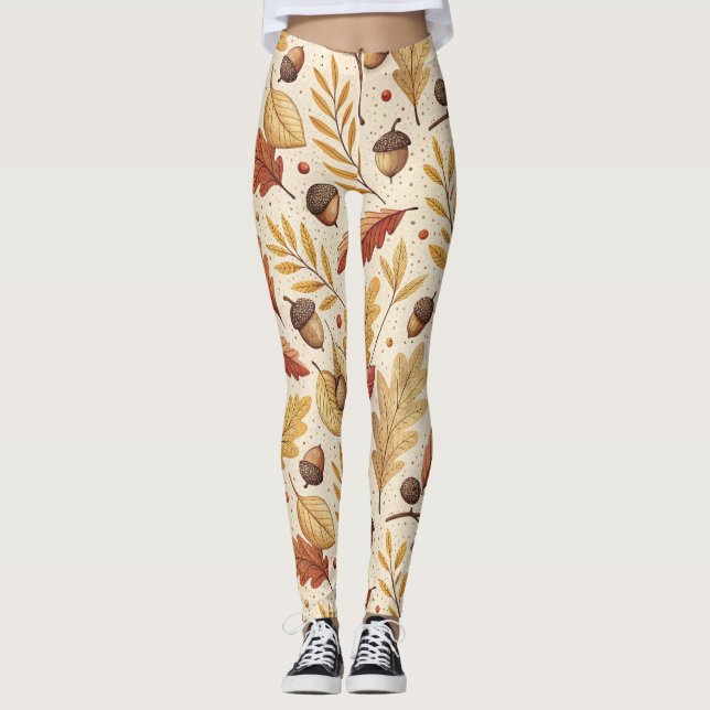 Elegantes Fall Pattern Leggings (Vorderseite)