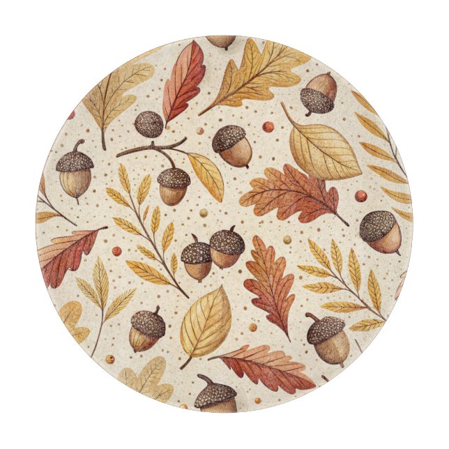 Elegantes Fall Pattern Schneidebrett (Vorderseite)
