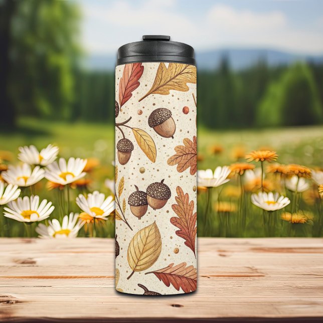Elegantes Fall Pattern Thermosbecher (Von Creator hochgeladen)