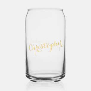 Elegantes falsches Gold Kalligrafie Schrift Chic M Dosenglas