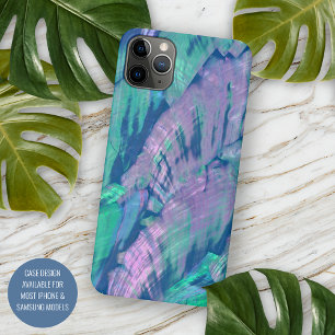 Elegantes falsches rosa Türkis-Abalone-Schalenmust iPhone 16 Pro Max Hülle