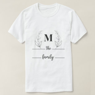 Elegantes Familieneinzel-Logo-Design mit 'M' w T-Shirt